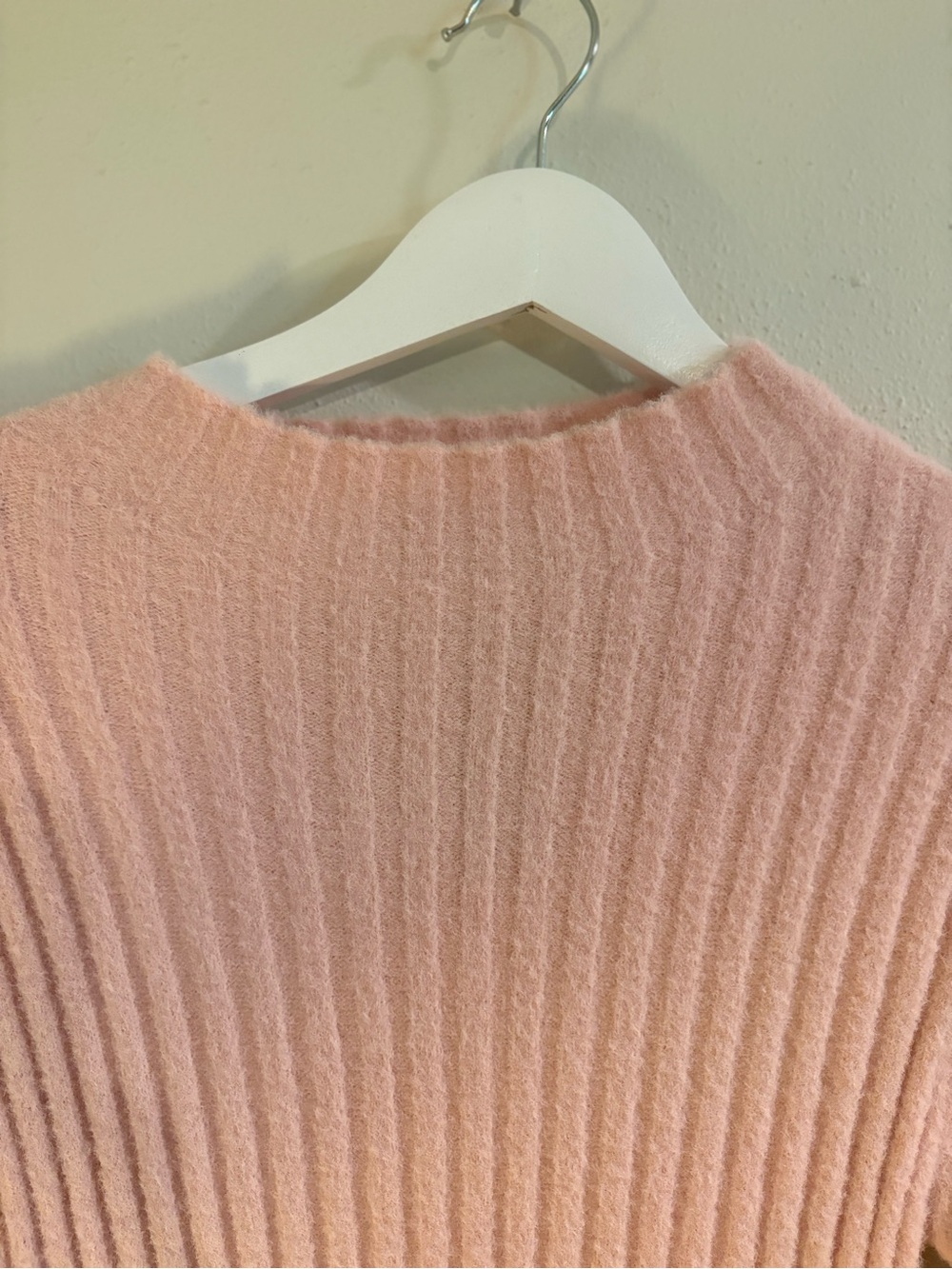 NWT Lulu's Soft Irresistible Feelings Light Pink Fuzzy Knit Midi Sweater Dress - Picture 7 of 12